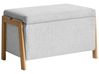 Banc de rangement rembourré EDLAND Tissu Gris clair