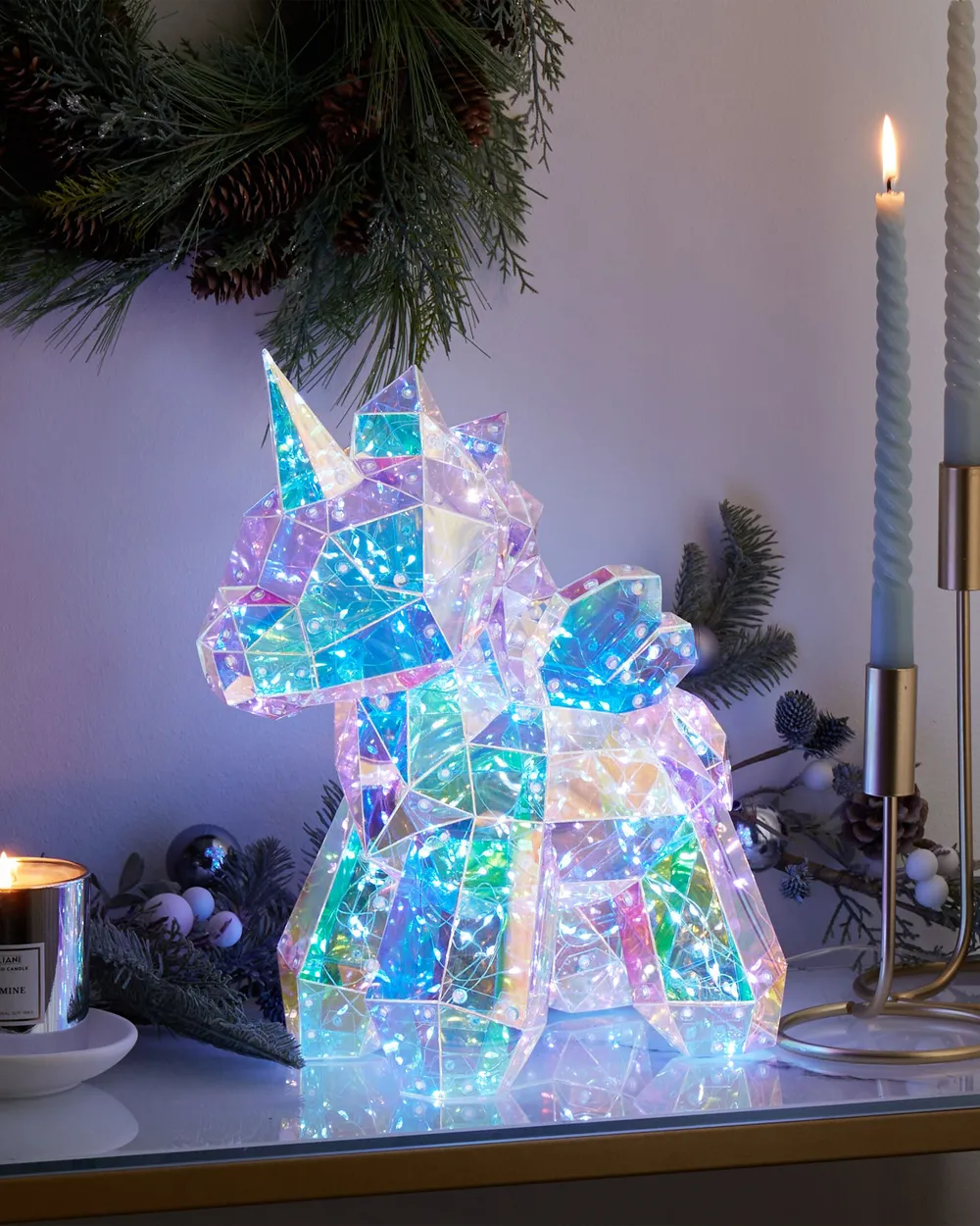 LED Dekoration Einhorn FORNAX Bunt