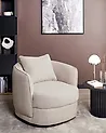 Drehsessel ANDALEN Stoff Hellbeige