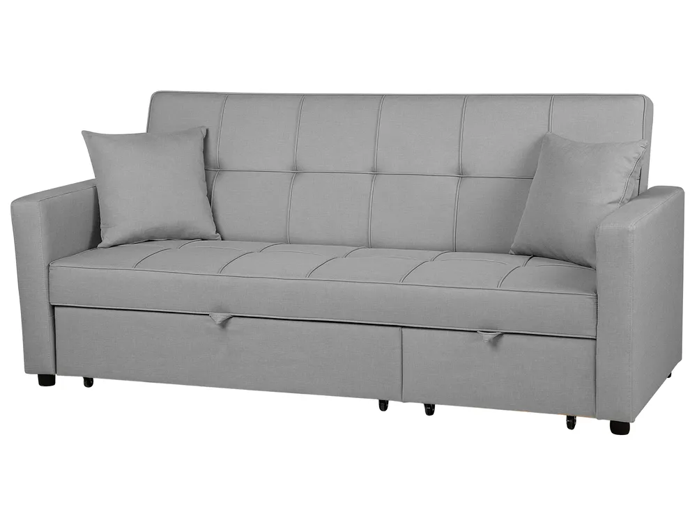 Schlafsofa 3-Sitzer GLOMMA Stoff Hellgrau_718046
