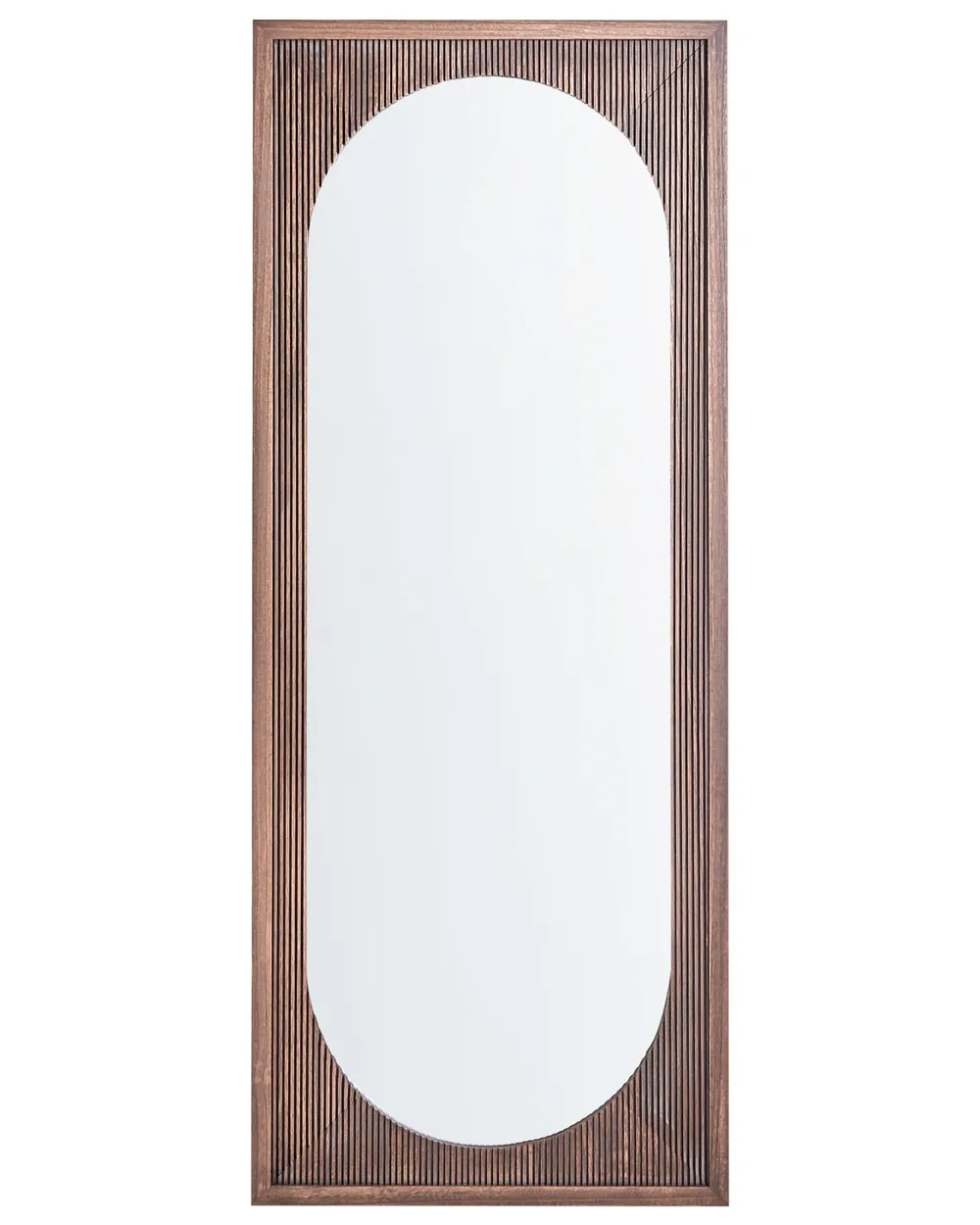 Wandspiegel LUNAS 80 cm 200 cm Paulownia-Holz Braun