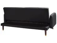 Sofa Bed 3 Seater SENJA Faux Linen Black_944810