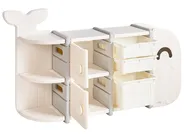 Spielzeugaufbewahrung WHALAN Wal 83 cm Beige_1120832