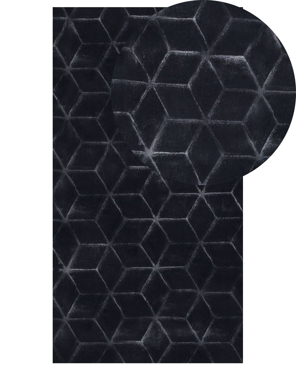 Faux Fur Rug THATTA Black 80 x 150 cm