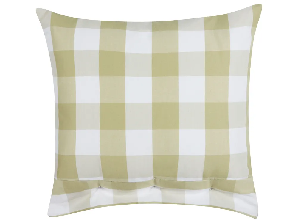 Dekokissen 2er Set TAMNINE 45 x 45 cm Hellgrün Kariertes Muster_902307