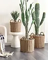 Blumenkorb 3er Set PENDULA 33/37/45 cm Polyrattan Naturfarben
