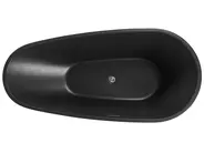 Freistehende Badewanne GUIANA 173 x 82 cm Schwarz_806626