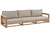 Gartensofa 3-Sitzer TIMOR modular zertifiziertes Akazienholz Hellbraun