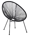 Gartenstuhl ACAPULCO II Polyrattan Schwarz
