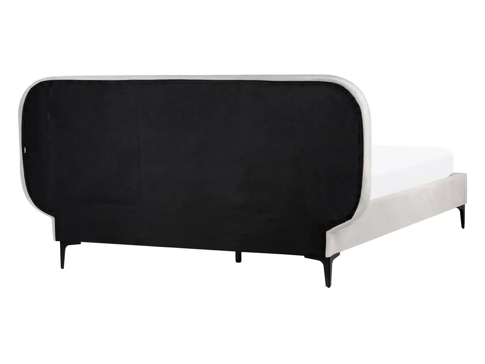 Bed Velvet SUZETTE 140 x 200 cm (EU Double) Light Grey_989470