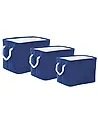Aufbewahrungskorb 3er Set DARQAB Baumwolle Marineblau