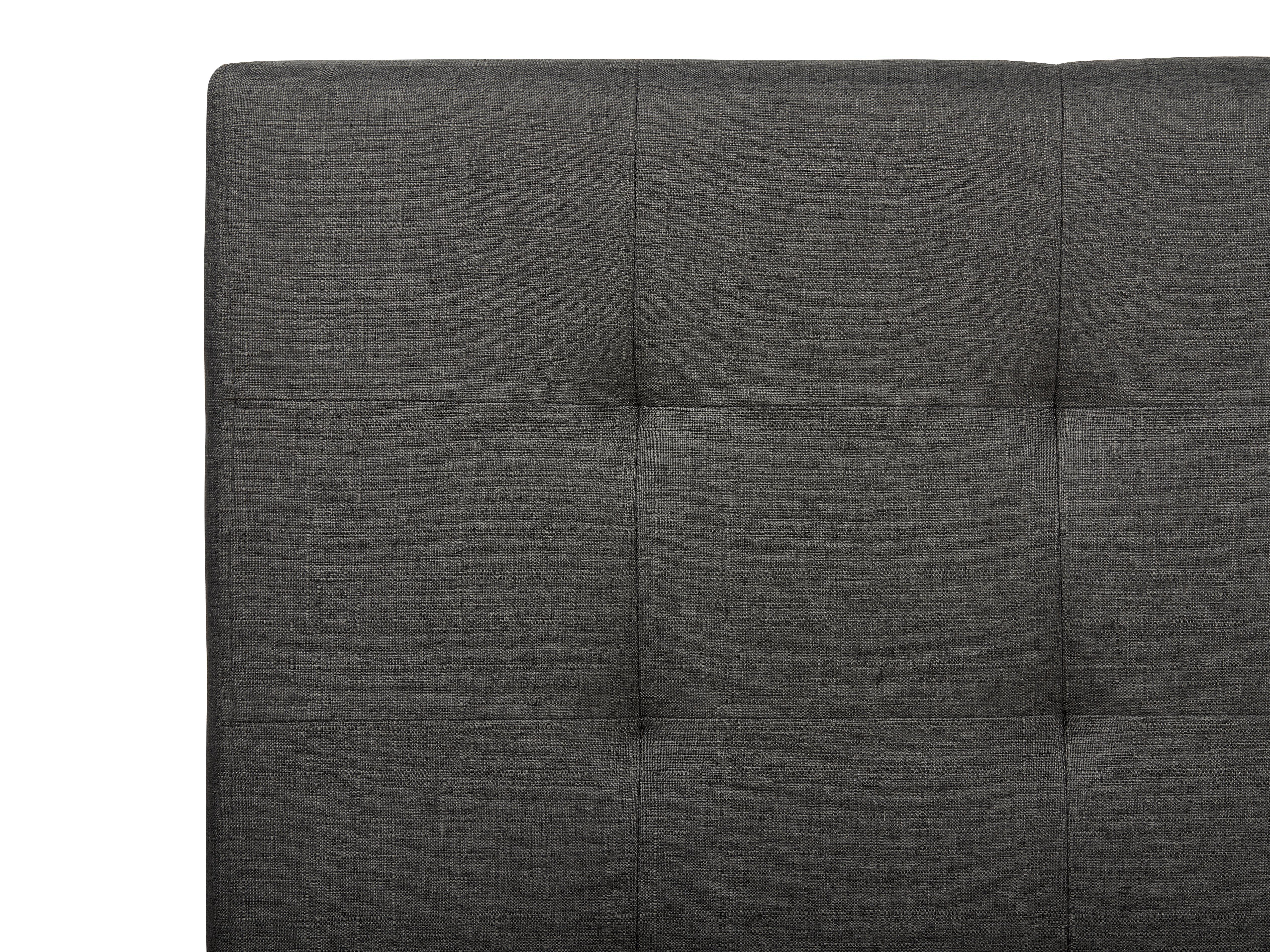 Bed Fabric LA ROCHELLE 140 x 200 cm (EU Double) Dark Grey_744996