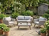 Garden Lounge Set with Table 4 Seater VITTORIA PE Rattan Grey
