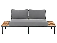 Garden Lounge Set with Table 5 Seater FIVIZZANO Acacia Wood Dark Grey_1161088