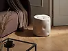 Pouf COROLLA Samtstoff Cremeweiß