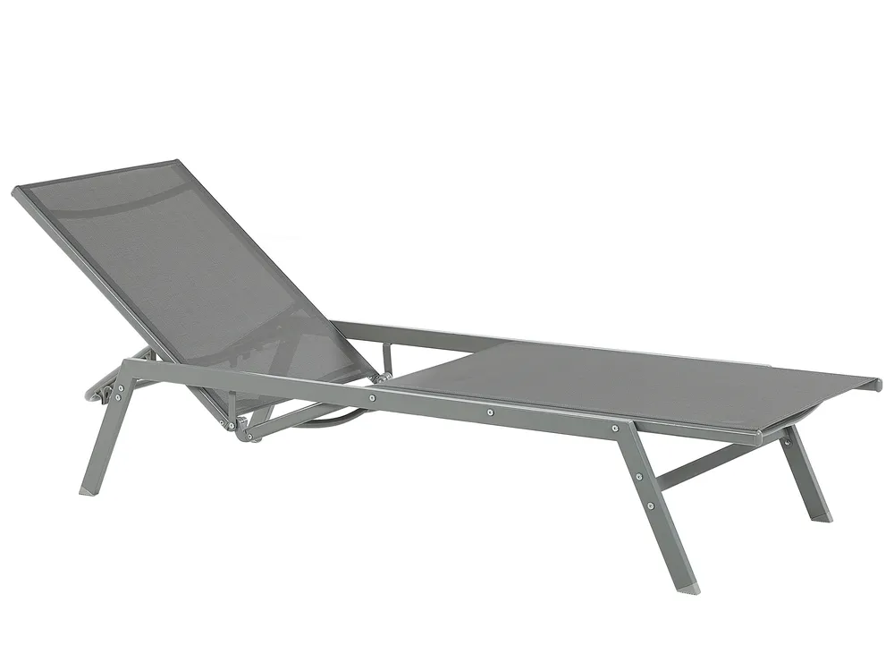 Sonnenliege VERNAZZA mit Relaxfunktion Metall Grau_825499