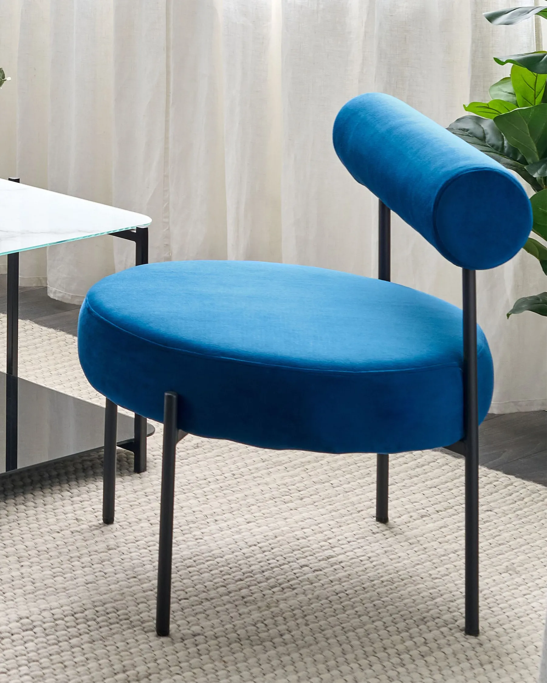 Armchair ALPHA Velvet Navy Blue_860911