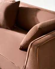 Ecksofa 3-Sitzer SATER Stoff Braun rechtsseitig_1019355