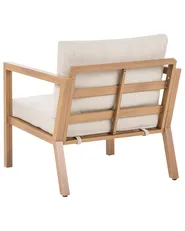 Lounge Set mit Tisch 5-Sitzer ONETA Metall Hellbraun_1031173