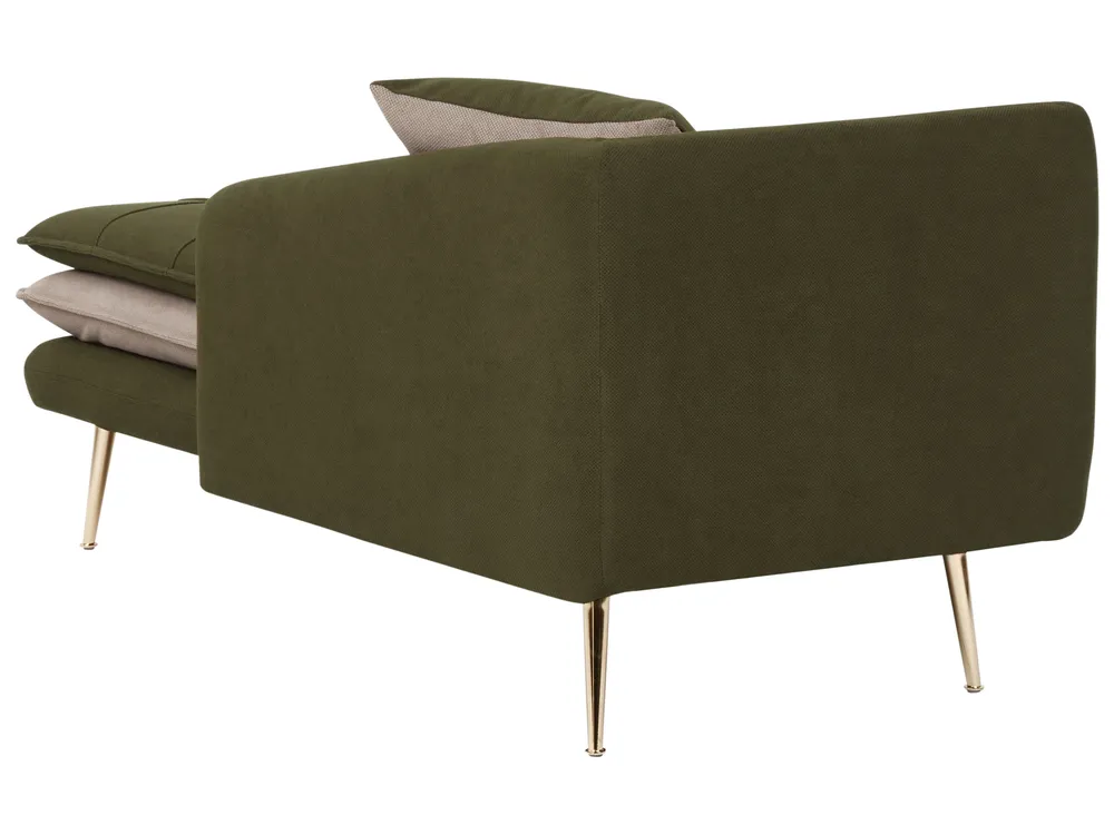 Left-Hand Chaise Longue GONESSE Fabric Green_927626