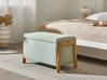 Banc de rangement rembourré EDLAND Tissu Vert clair