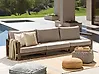 Gartensofa 3-Sitzer TIMOR modular zertifiziertes Akazienholz Dunkelbraun