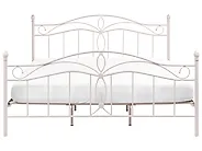 Bett mit Lattenrost Metall ANTLIA 180 x 200 cm Hellbeige_1165244