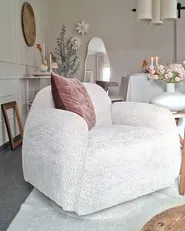 Swivel Armchair AAPUA Fabric Beige_1039523