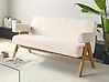 Sofa 2-Sitzer TAMRE Bouclé Cremeweiß / Hellbraun