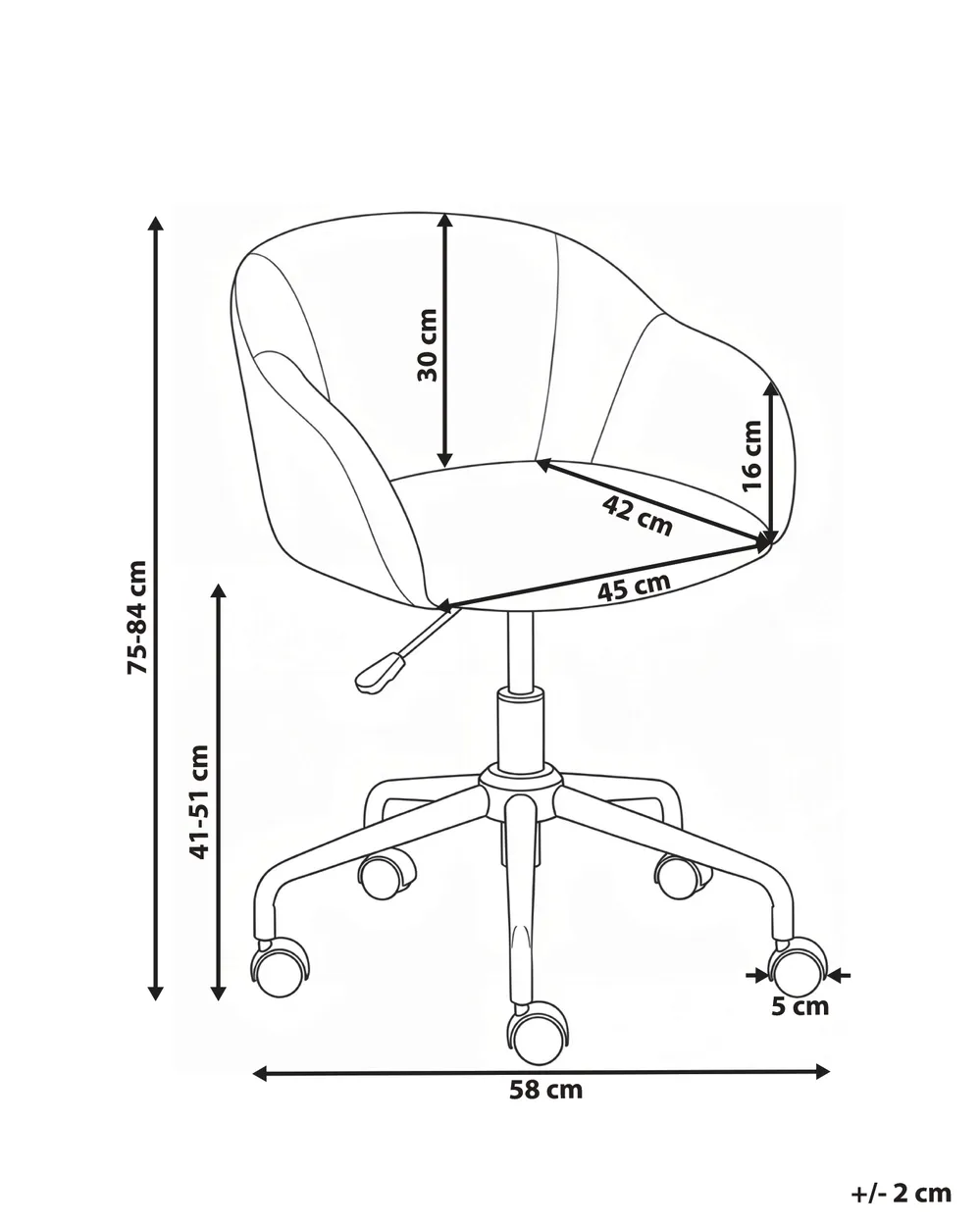 Desk Chair KENMORE Velvet Off-White_1143084
