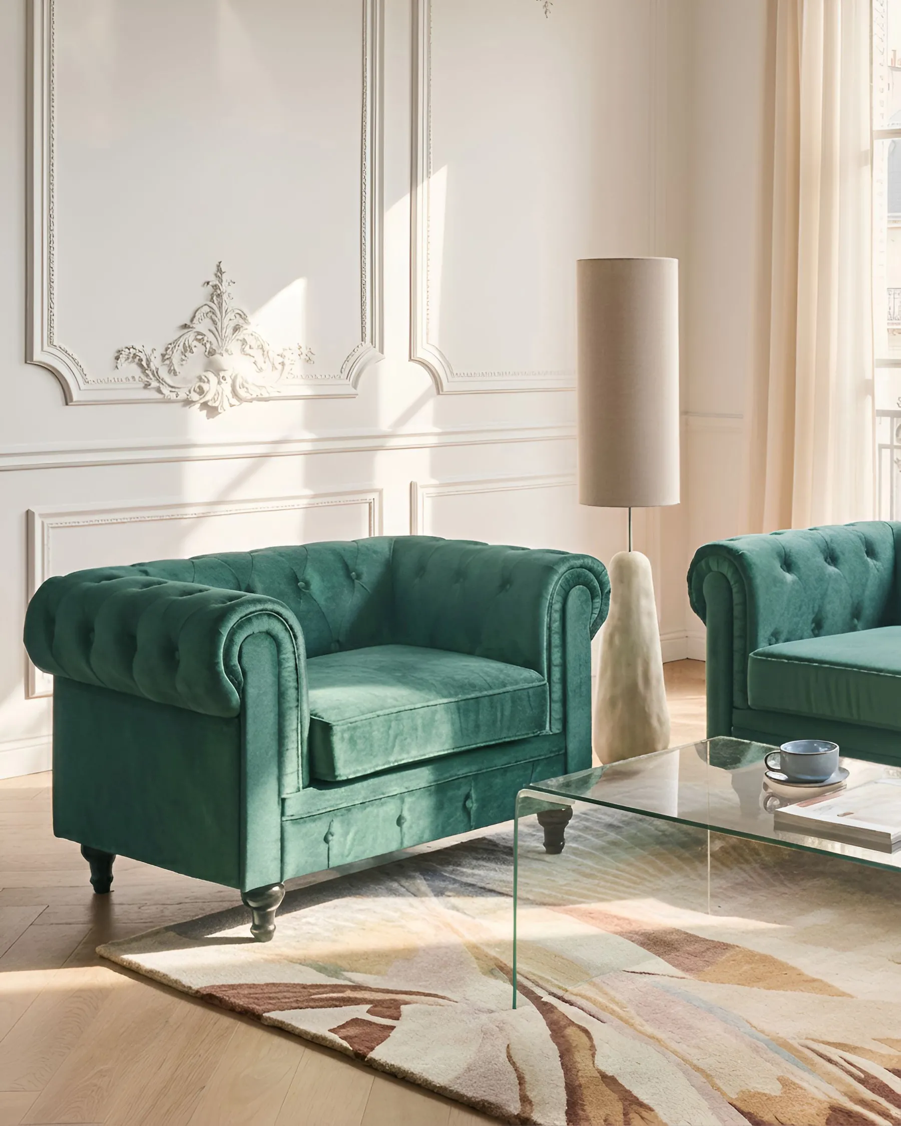 Sessel CHESTERFIELD Samtstoff Smaragdgrün_1038744