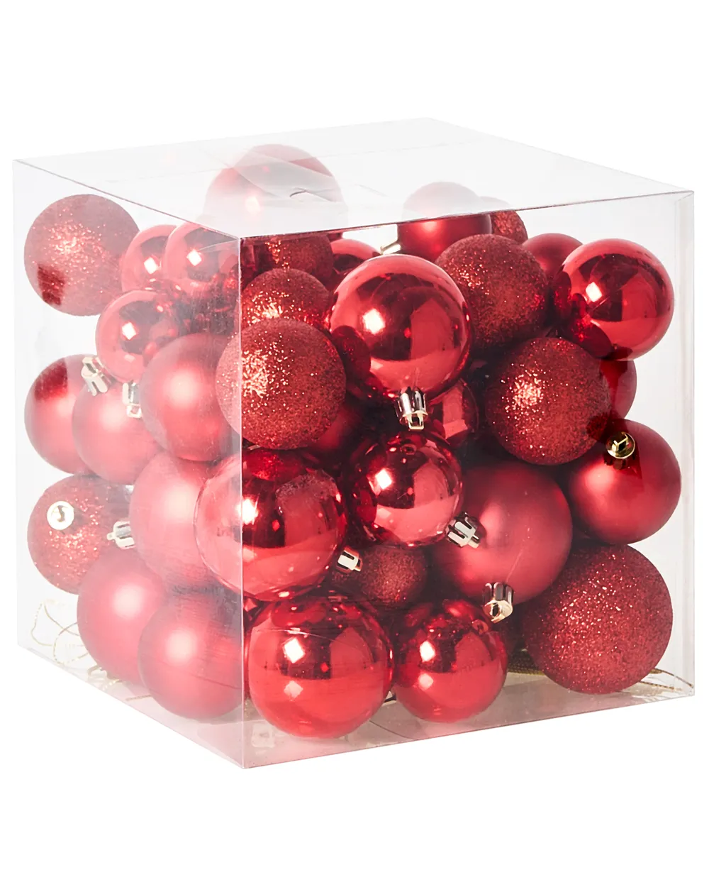 Weihnachtskugel 60er Set TYIN Rot