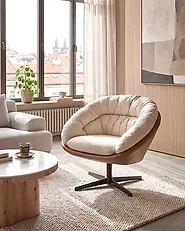 Drehsessel TRANUM  Stoff Beige_1165345