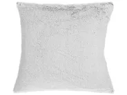 Set of 2 Decorative Cushions CLEMATIS 45 x 45 cm Faux Fur Light Grey Solid_770173
