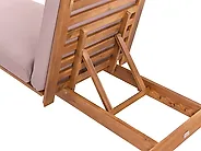 Sonnenliege mit Kissen LATERZA  mit Relaxfunktion zertifiziertes Akazienholz Taupe_1165879