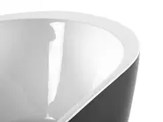 Freistehende Badewanne NEVIS 150 x 75 cm Schwarz_806455