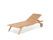 Sonnenliege CESANA mit Relaxfunktion Akazienholz Hellbraun_691174