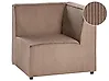 Eckmodul LEMVIG Cord Dunkelbeige rechtsseitig
