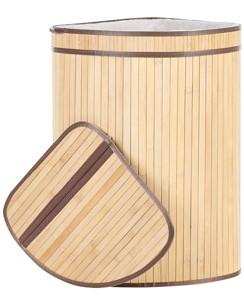 Laundry Basket BADULLA Bamboo Light Brown 57 L_849191