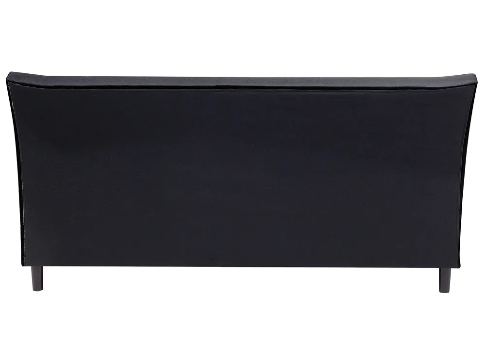 Bett mit Lattenrost Stoff SAVERNE 180 x 200 cm Dunkelgrau_708216