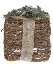 Weihnachtsdekoration 2er Set INARI 28/21 cm Weihnachtsgeschenke Silber_787426