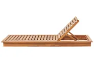 Sonnenliege mit Kissen GRANARI mit Relaxfunktion Akazienholz Braun_863056