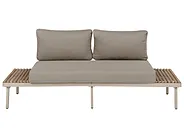 Garden Lounge Set with Table 5 Seater FIVIZZANO Acacia Wood Beige_1161047