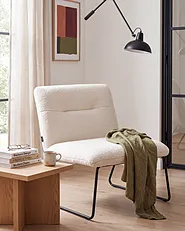 Sessel COTULLA Bouclé Weiß_1154533
