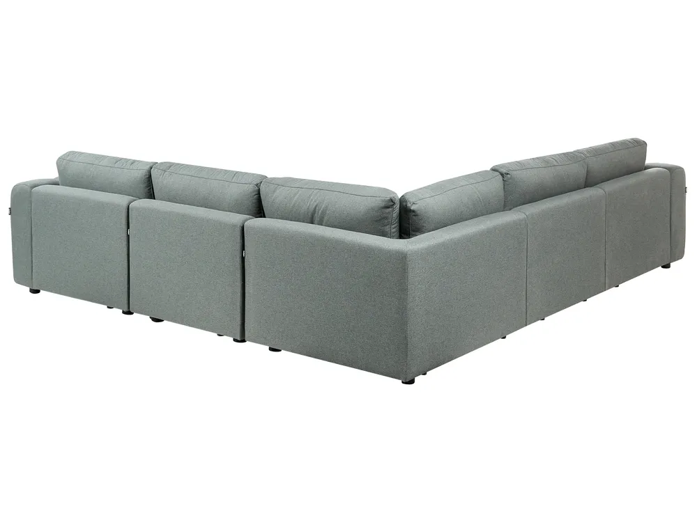 Modul Ecksofa 5-Sitzer KIVVIK Stoff Grün linksseitig_1045744