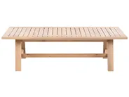 Outdoor Couchtisch SUMBA 128 cm 69 cm Akazienholz Hellbraun_1086698