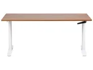 Schreibtisch manuell höhenverstellbar DESTINAS 160 cm 72 cm Braun / Weiß_899109