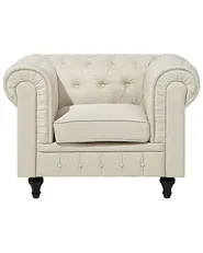 Armchair CHESTERFIELD Fabric Beige_716976