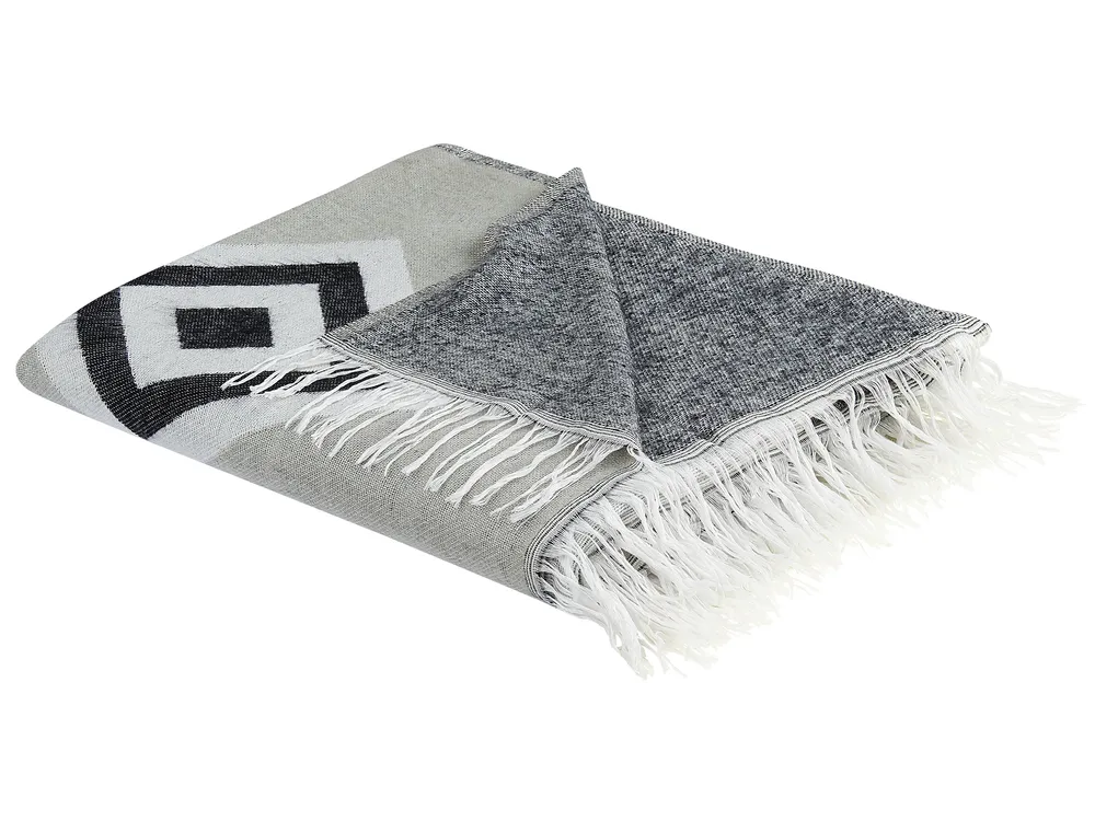 Kuscheldecke KATTIKE Stoff 130 x 170 cm Grau