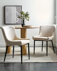 Esszimmerstuhl 2er Set EVERLY Hellbeige_881843